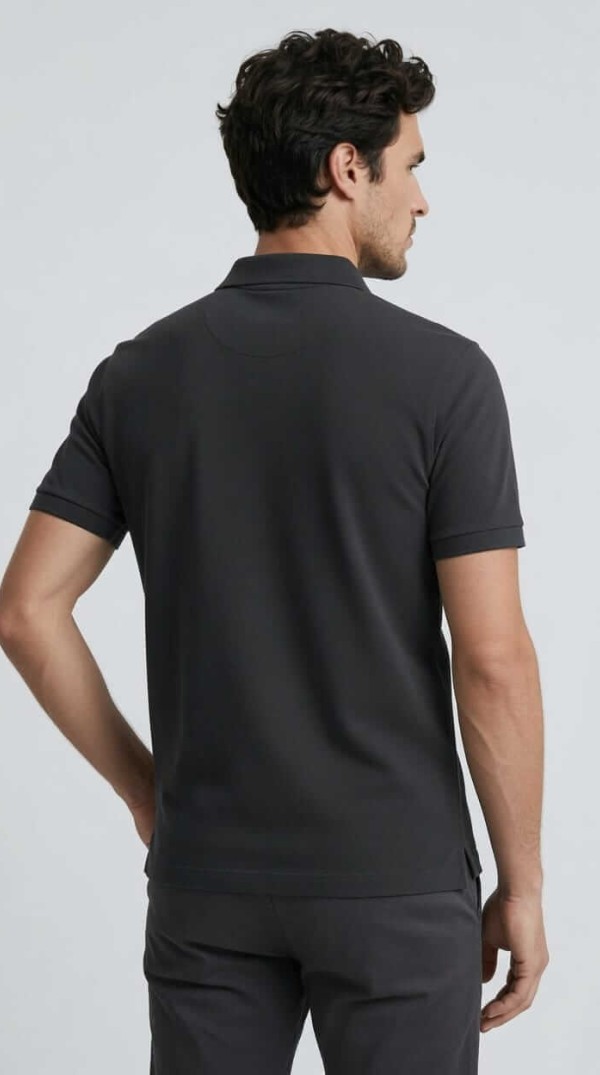 Babberg Erkek Antrasit Basic Polo Yaka Kısa Kollu Tişört