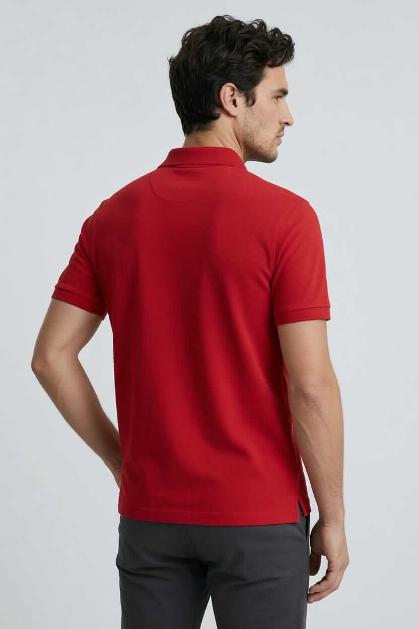 Babberg Erkek Kırmızı Basic Polo Yaka Kısa Kollu Tişört