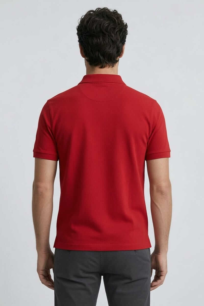 Babberg Erkek Kırmızı Basic Polo Yaka Kısa Kollu Tişört