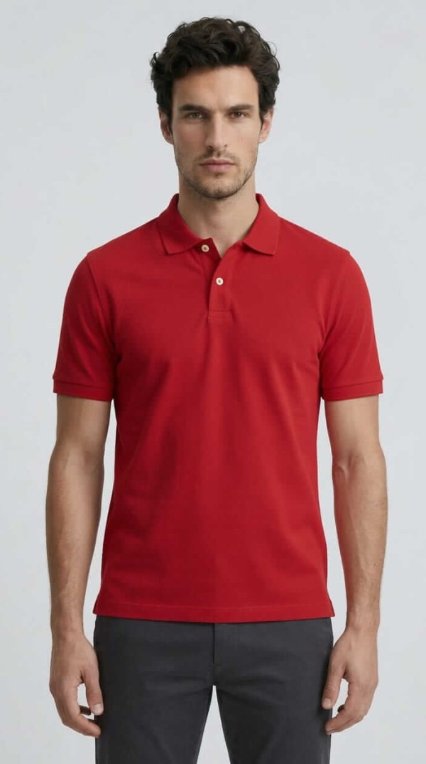 Babberg Erkek Kırmızı Basic Polo Yaka Kısa Kollu Tişört