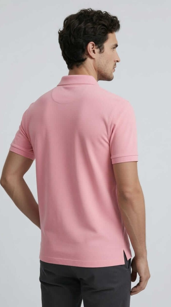 Babberg Erkek Pembe Basic Polo Yaka Kısa Kollu Tişört