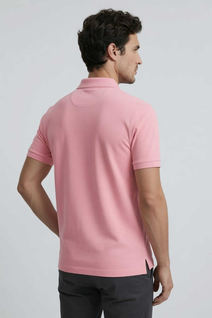 Babberg Erkek Pembe Basic Polo Yaka Kısa Kollu Tişört