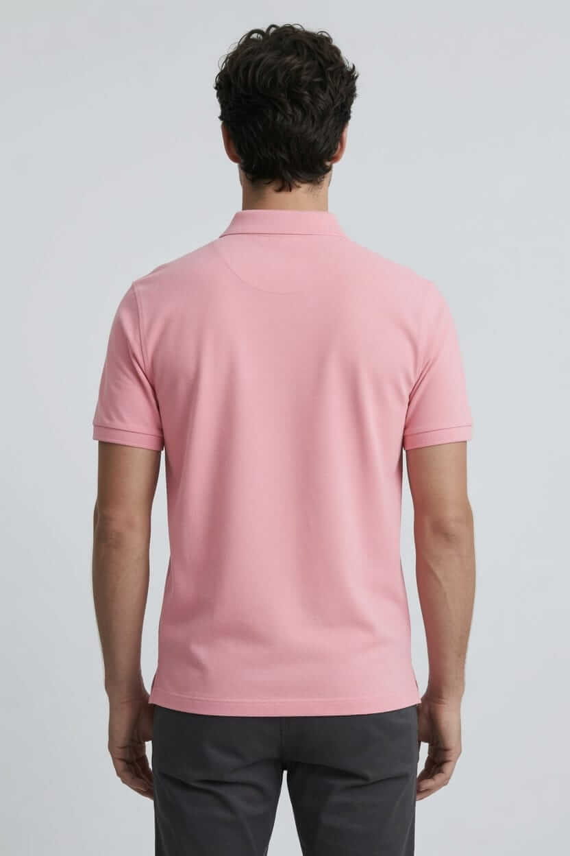 Babberg Erkek Pembe Basic Polo Yaka Kısa Kollu Tişört